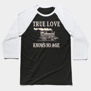 True love steam train vintage railway Baseball T-Shirt